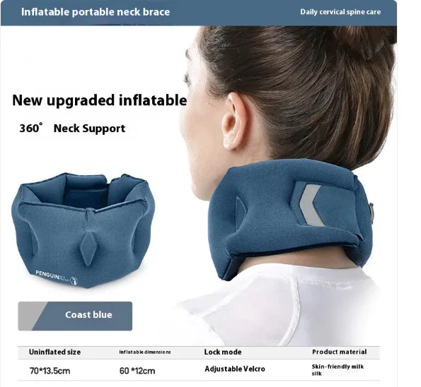 Portable Inflatable Neck Support Pillow