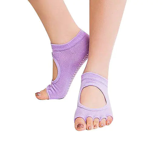 Peep Toe Yoga Socks 3 Pair Pack