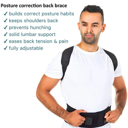 Posture Corrector Support Magnetic Back Shoulder Brace Belt Band For Men Women