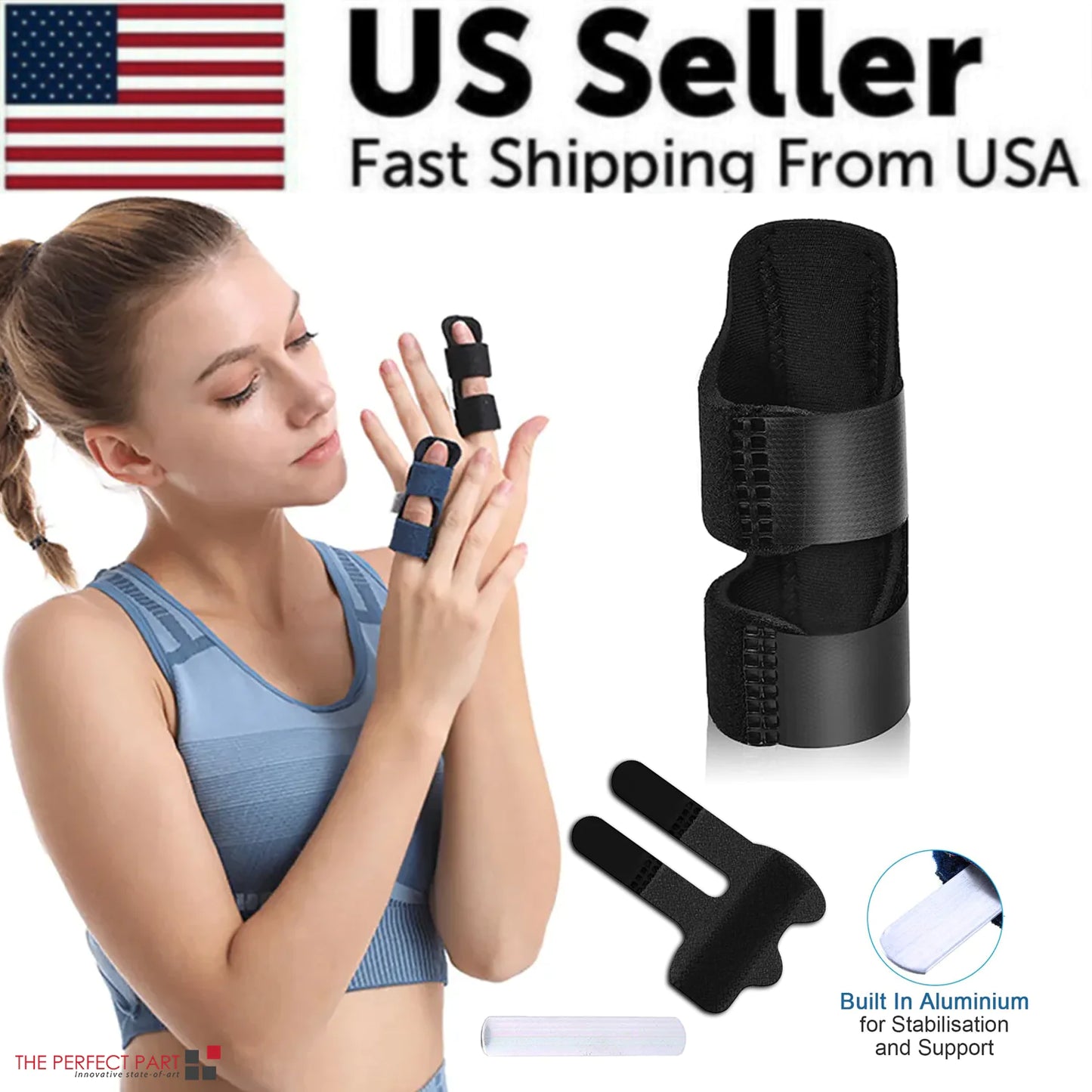 Adjustable Trigger Finger Splint Straightener Corrector Brace Support Protector